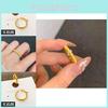 Luxurious Color Gold Satin Finish Ring With Adjustable Fit And Dot Diamond Perfect Gifting For