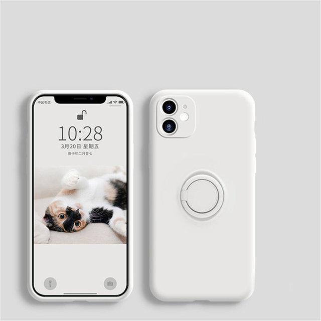 Оригинальный силиконовый чехол-держатель с магнитным кольцом для Iphone 14 11 12 13 Pro Max Xs Max Xr Xs X 14, мягкая автомобильная подставка, чехол с кронштейном на палец
