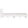 Vidaxl Каркас кровати с изголовьем, Белый, 135x190 см