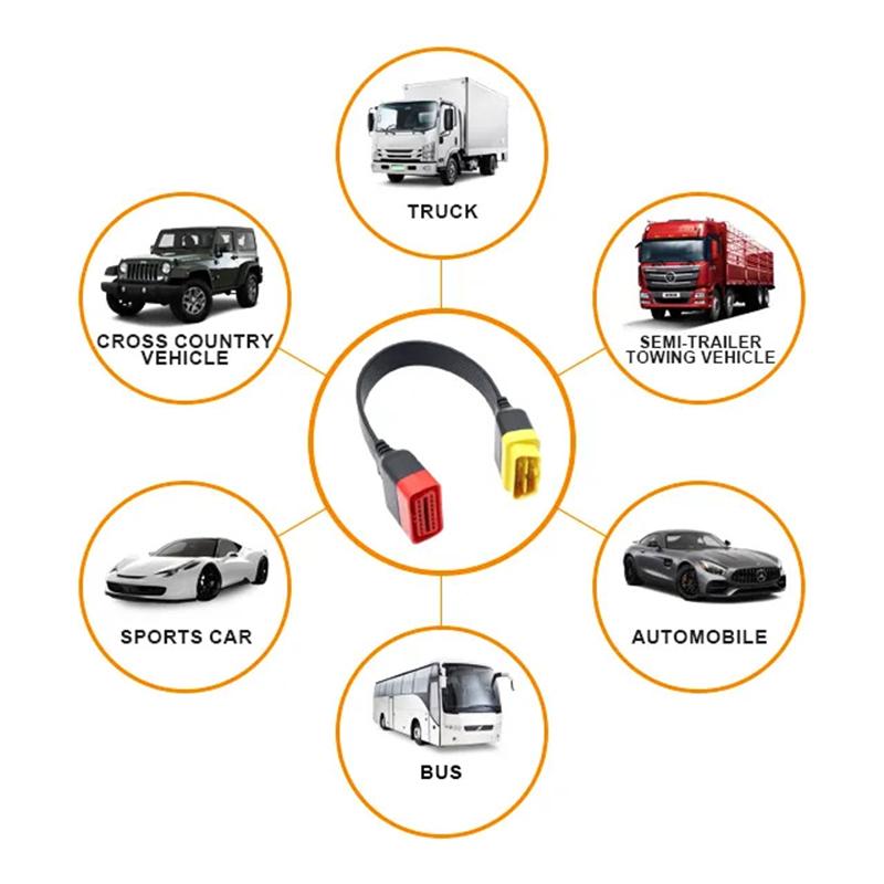 Удлинительный кабель OBDII 16-контактный папа-мама 36 см/60 см для Thinkdiag Easydiag BD2 разъем 16-контактный диагностический ELM327 OBD2 кабель