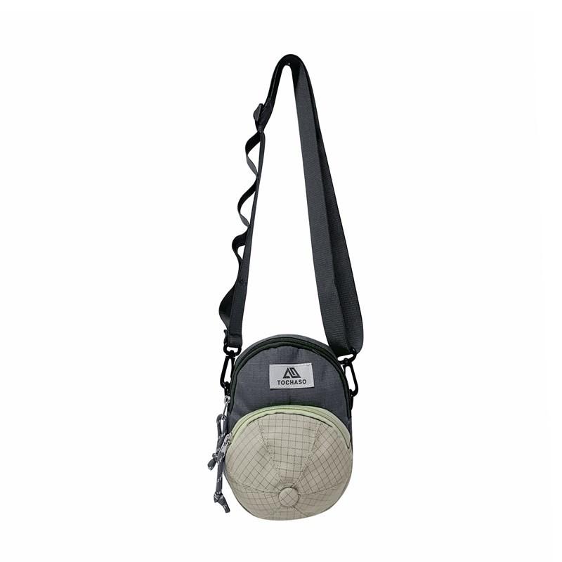 Детская наплечная сумка двойной клетчатой расцветки, повседневная сумка-кроссбоди для путешествий на открытом воздухе