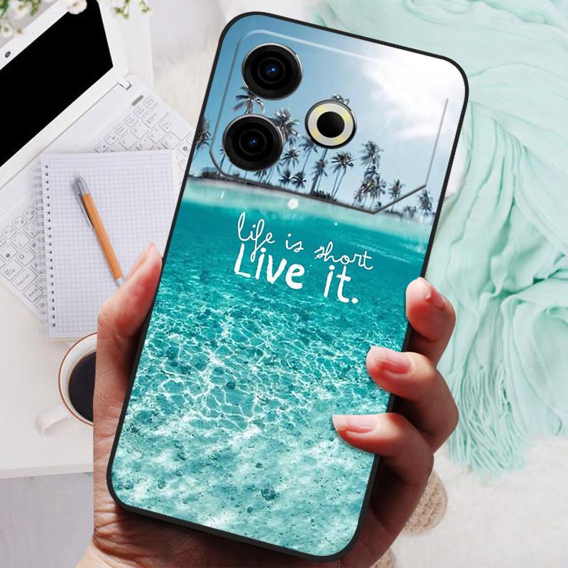 Для чехла Tecno Pova 6 Neo Pova6 Neo Роскошный телефон Силиконовая задняя крышка Для чехлов Tecno Pova 6 Neo Pova 6Neo Защитная оболочка Capas