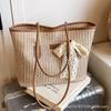 Large Capacity Fashion Straw Bag Women's Handbag 2025 New One-shoulder Underarm Casual Tote Beach Bag