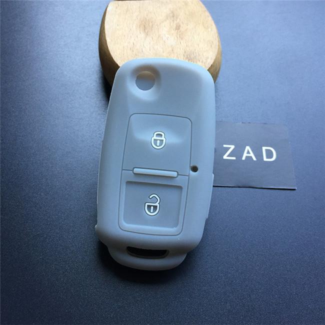 ZAD Силиконовый чехол-защита для автомобильного ключа VW Amarok Polo Golf MK4 Bora Jetta Altea для Seat для Skoda Octavia Fabia 2Кнопки