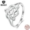 Real 925 Sterling Silver Celtic Knot Rings Valentine's Day For Women Party Original Platinum Plated Fine Jewelry