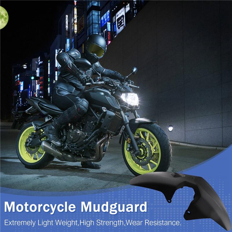 2X Motorcycle Front Wheel Fender Mudguard Mudflap Splash Mud Guard Cover Fit For MT-07 MT07 2018- Black