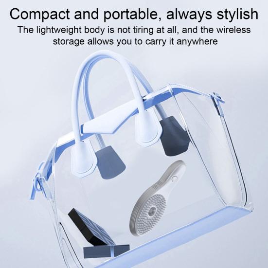 Electric Hair Styling Brush Vacuum Dander Remover & Volumizing Comb with Scalp Massage Type-C Fast Charge Portable Hair Care Tool