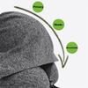 Adjustable Drawstring Hooded Travel Pillow Removable Travel Neck Cushion  Car Trips