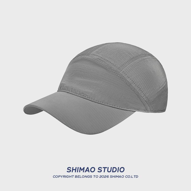Soft-top baseball cap, unisex, suitable for outdoor wear in spring and summer, with a brim for sun protection, drawstring, lightweight, breathable,