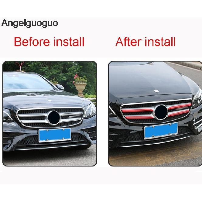 Решетка на голову автомобиля, решетка, декоративные полоски, чехол для Mercedes Benz E Class W213 Sport E200L E300L