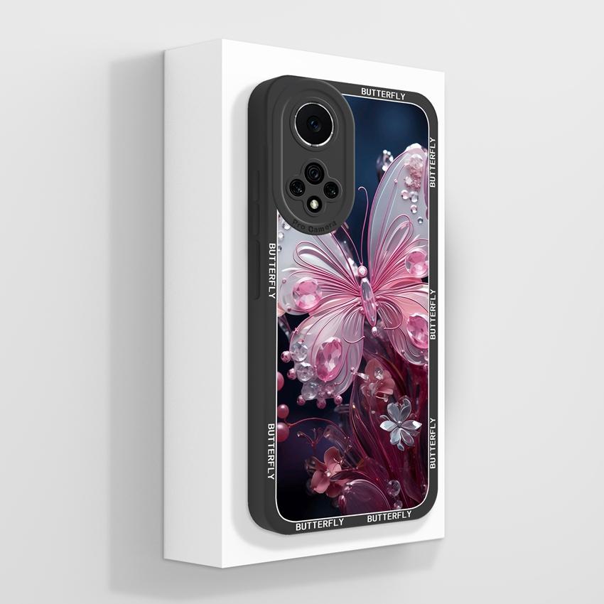 Для Huawei Nova 9 10 11 Pro Y60 Y72 Чехол для телефона Красивые акварельные цветочные узоры Жидкий силикон Защита от падений Премиальная защитная крышка Для Huawei Case