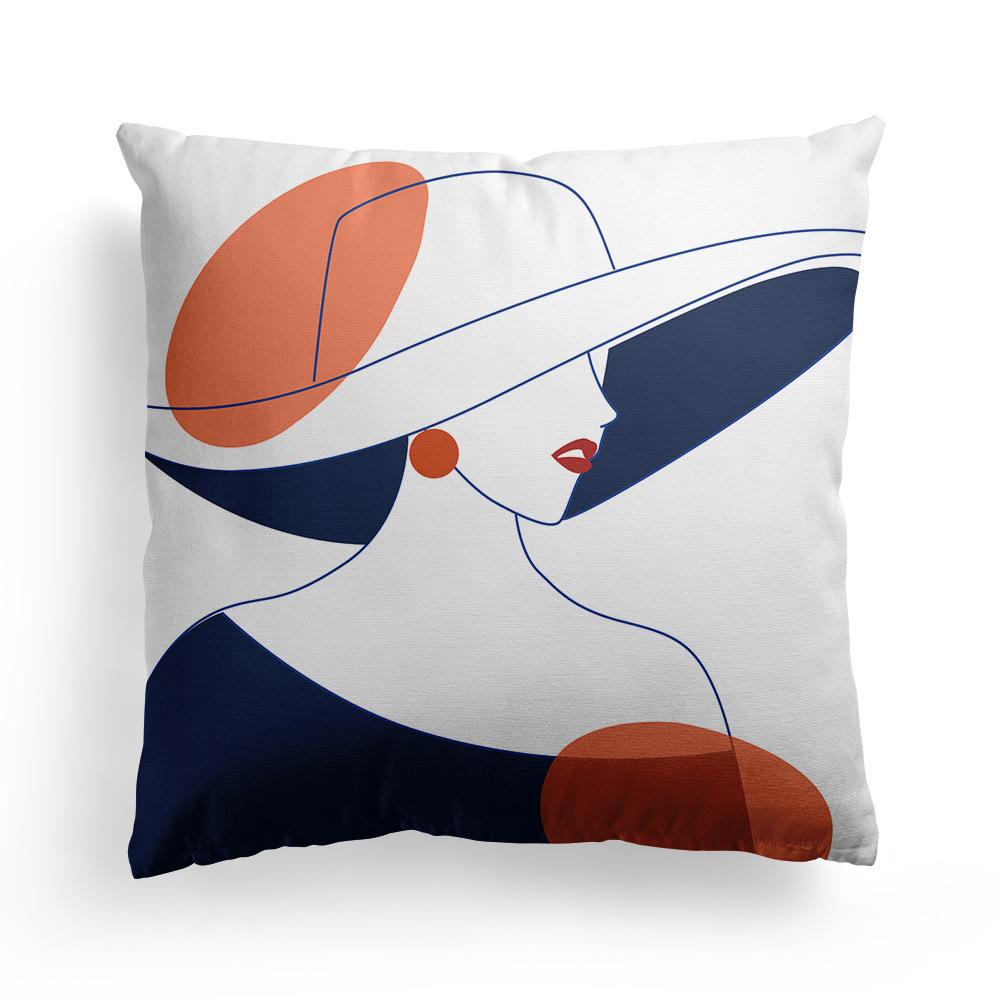 Наволочка в скандинавском стиле с абстрактным искусством, красота, цветок, лист, домашний диван, подушка для головы, подушка для сна, наволочка