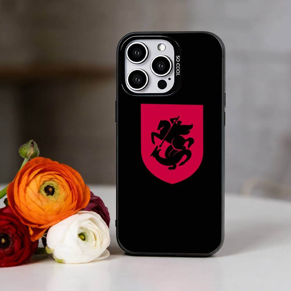 Чехол для телефона с флагом Грузии для iPhone 17,16,15,14,13,12,11 Plus,Pro Max,XS,Красочный серебряный чехол для телефона Funda Cover