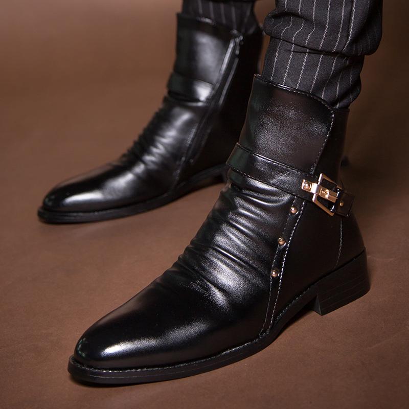 Мужские ботинки весна осень мода острый носок мужская обувь ретро винтаж удобные оригинальные предложения Y2k классика высокое качество новый