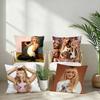 HOT-Singer S-Sabrina CarpenterS Pillow Case Short Plush Sofa Decorative Gift Home Double-sided Printing Cushion
