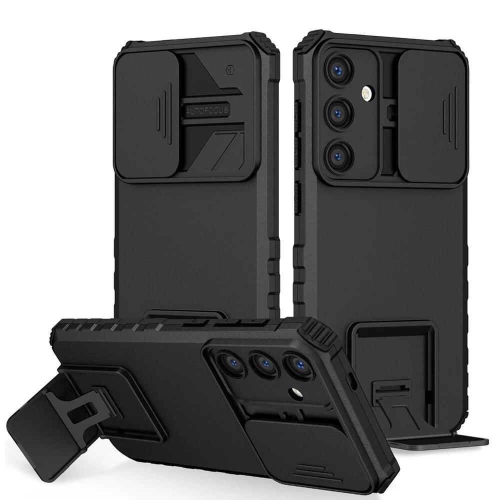 KEYSION Противоударный чехол для Samsung S24 Ultra 5G S24 + защитная подставка для объектива камеры, чехол для телефона Galaxy S23 FE S23 Ultra