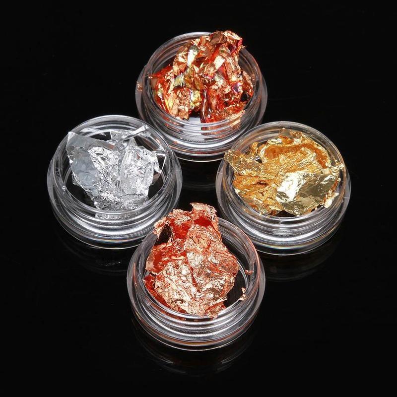 12pcs Nail Art Paillette Flake Chip Foil Acrylic UV Gel Paper Decor