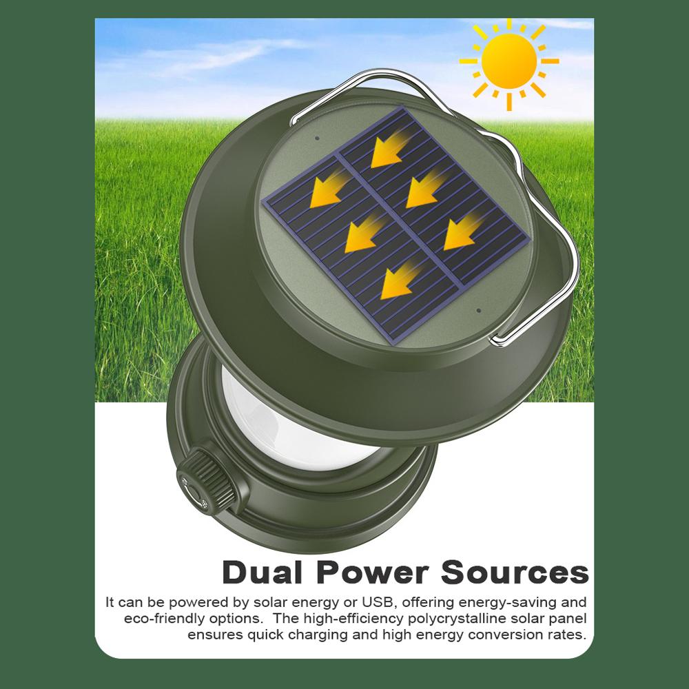 Солнечная лампа для кемпинга, портативная светодиодная лампа для палатки, перезаряжаемый фонарь для кемпинга, водонепроницаемая поддержка