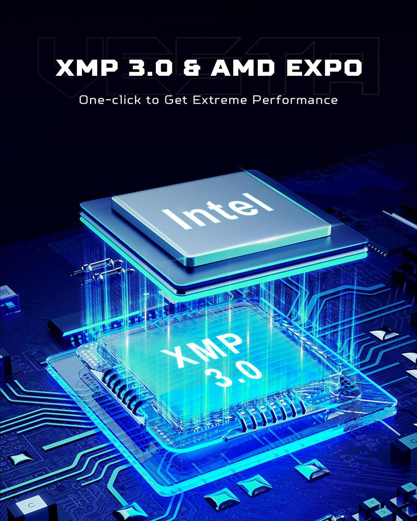 Acer Predator Vesta II DDR5 6000MHz Desktop PC Memory 64GB X CL30 RGB Series Intel XPM Compliant AMD EXPO Memory Kit Black (32GB 2) (Emissive)