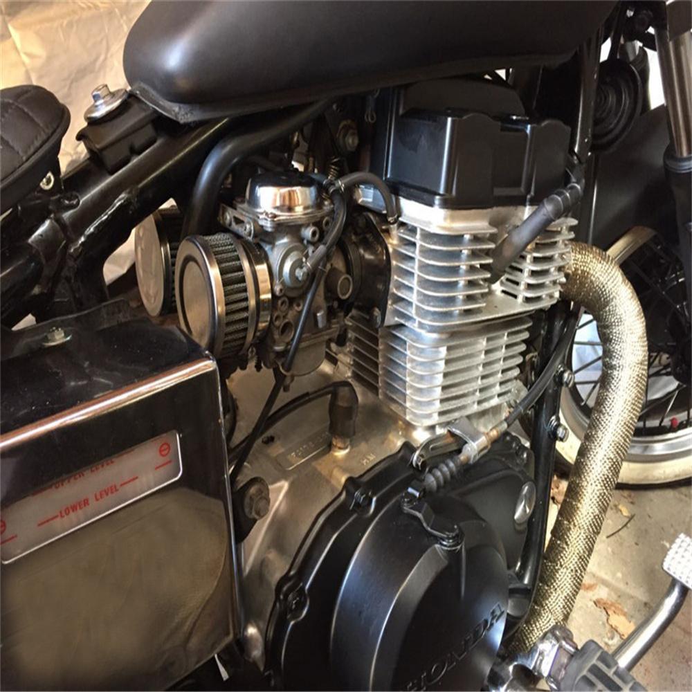 2x 42мм Очиститель воздушного фильтра из нержавеющей стали для мотоцикла, квадроцикла, скутера, универсальный