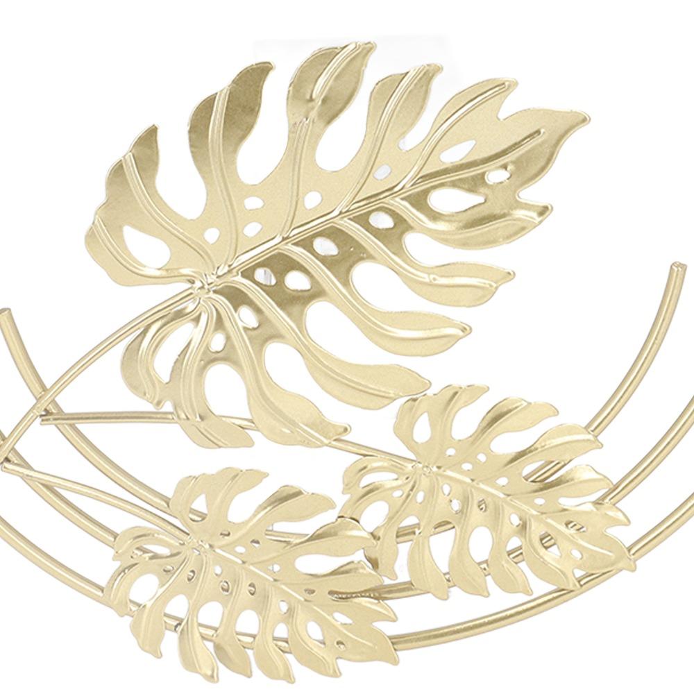 iron Golden Wall Hanging 9.06 in Iron Wall Art Metal Leaf Wall Decor Cafe Wall Layout