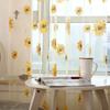 Window Drape Plant Print Roon Decor Durable Sunflower Sheer Curtain for Home