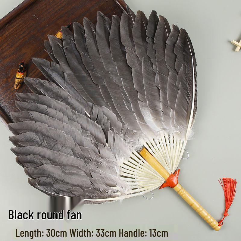 Handheld Goose Feather Fan for Summer - Classic Style for Children & Adults