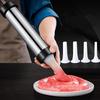 Ручная колбасная набивочная машина Комплект Мясорубка Наполнитель 4 насадки Сделать колбасу Машина Домашняя Кухонная Кулинарный инструмент