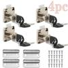 4x Locks & 8 Keys Cam Furniture Lock Door Cupboard Cabinet Letter Mailbox Drawer