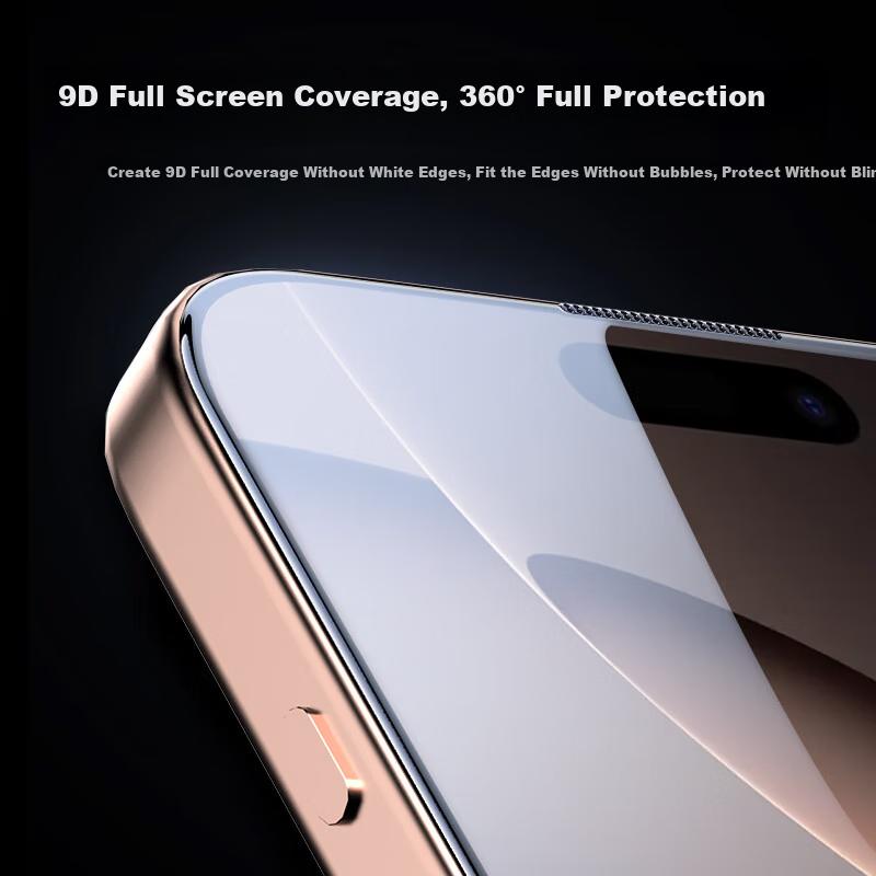 2 Full-Screen HD Film IPhone 16 Tempered Glass Screen Protector, Apple 16 Phone Film, Full Coverage Ultra-CleDust-Proof Shockproof Protective Film