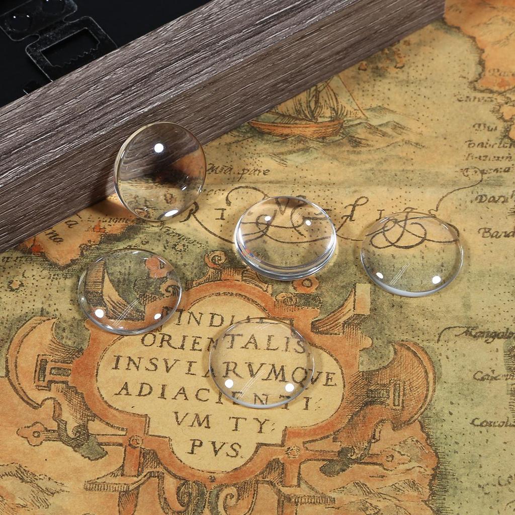 Прозрачный стеклянный кабошон с плоской задней стороной для украшения ювелирных изделий и колец DIY