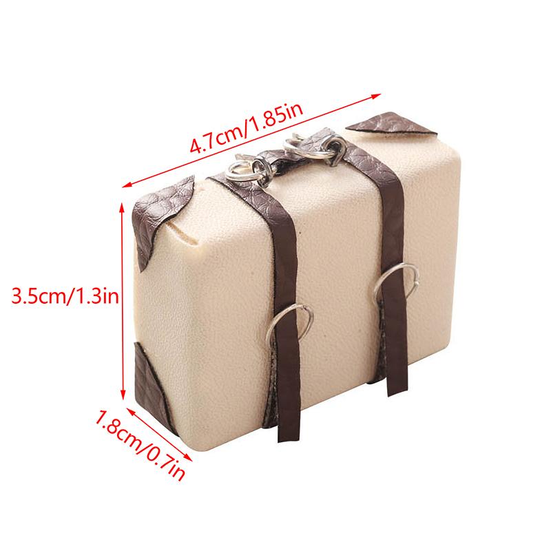 1:12 Dollhouse Miniature Suitcase Luggage Box Briefcase Mini Bag Home Model Decor Toy Doll House Accessories