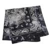 Треугольная бандана Paisley с черным тай-дай, 100% хлопок, для взрослых, 55 см x 55 см, черная