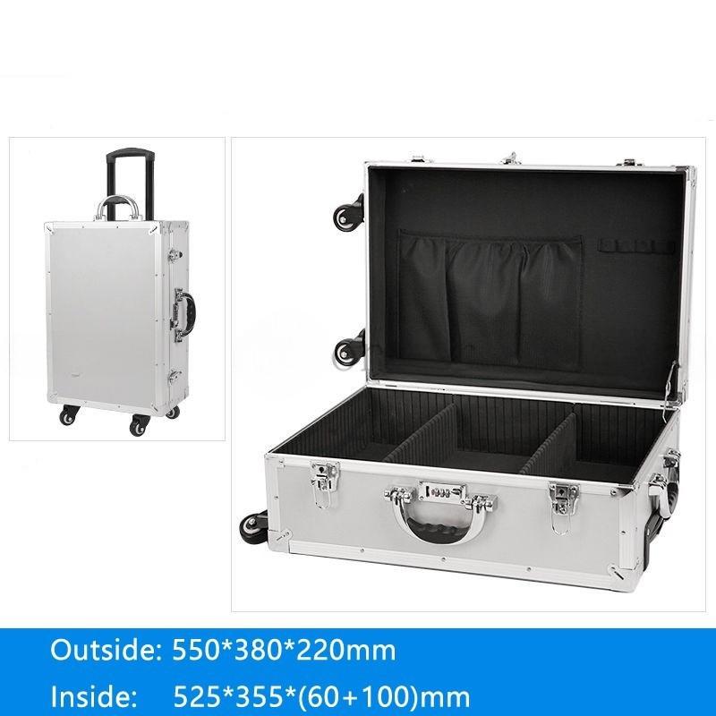 Противоударный чемодан для оборудования, защита инструментов, запираемый багажный отсек, алюминиевый ящик для инструментов на колесах