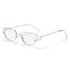 Luxury Brand Designer Triangle Cat Eye Sunglasses Women For Female Vintage Popular Sun Glasses Steampunk Half Frame Eyeglasses