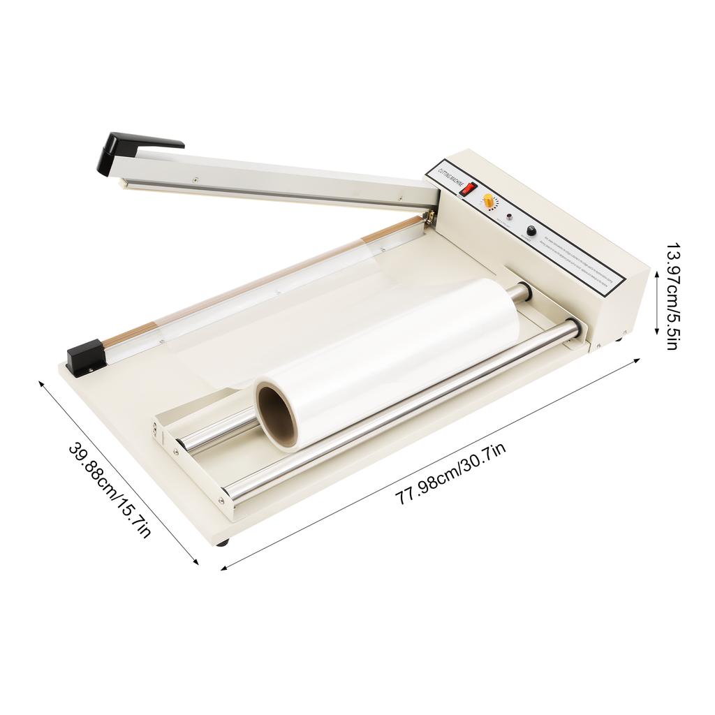 Термосварочная машина Упаковочная машина 24" 530 Вт Термоусадочная упаковочная машина с тепловым пистолетом 1500 Вт для PP PE ПВХ POF и т.д.