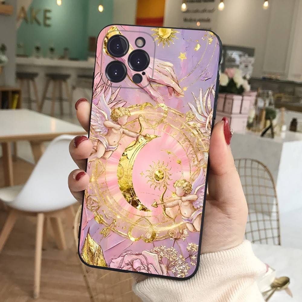 Ретро Чехол-Ангелочек Купидон Средневековье Для IPhone 12 11 13 14 15 16 17 Pro Max Plus Mini