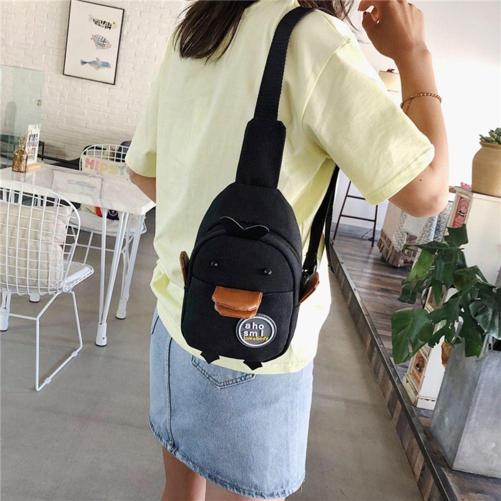 Yellow Duck Waist Bag Shoulder School Bags Fashion Chest Pack Student