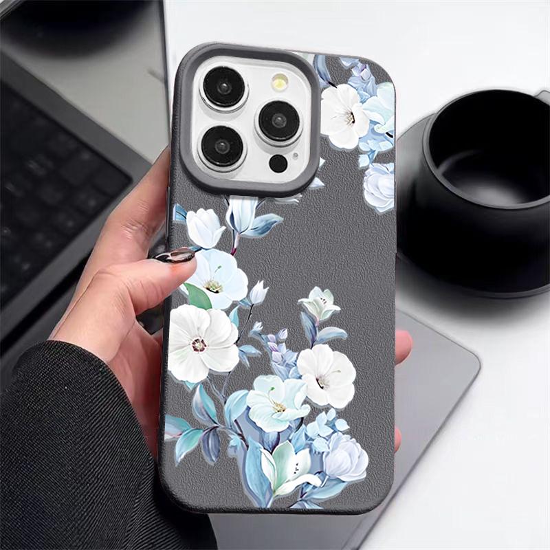 Матовый чехол из ТПУ с текстурой кожи, тонкий чехол для телефона для iPhone 16 Pro Max 15 Pro 14 13 12 11, ударопрочная мягкая бамперная крышка с узором бантика