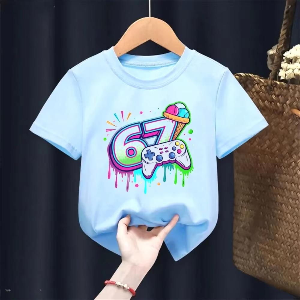 Kids Game Controller Ice Cream 67 Graphic TShirt Soft Cotton Cool Wear for Boys Girlsdf0126