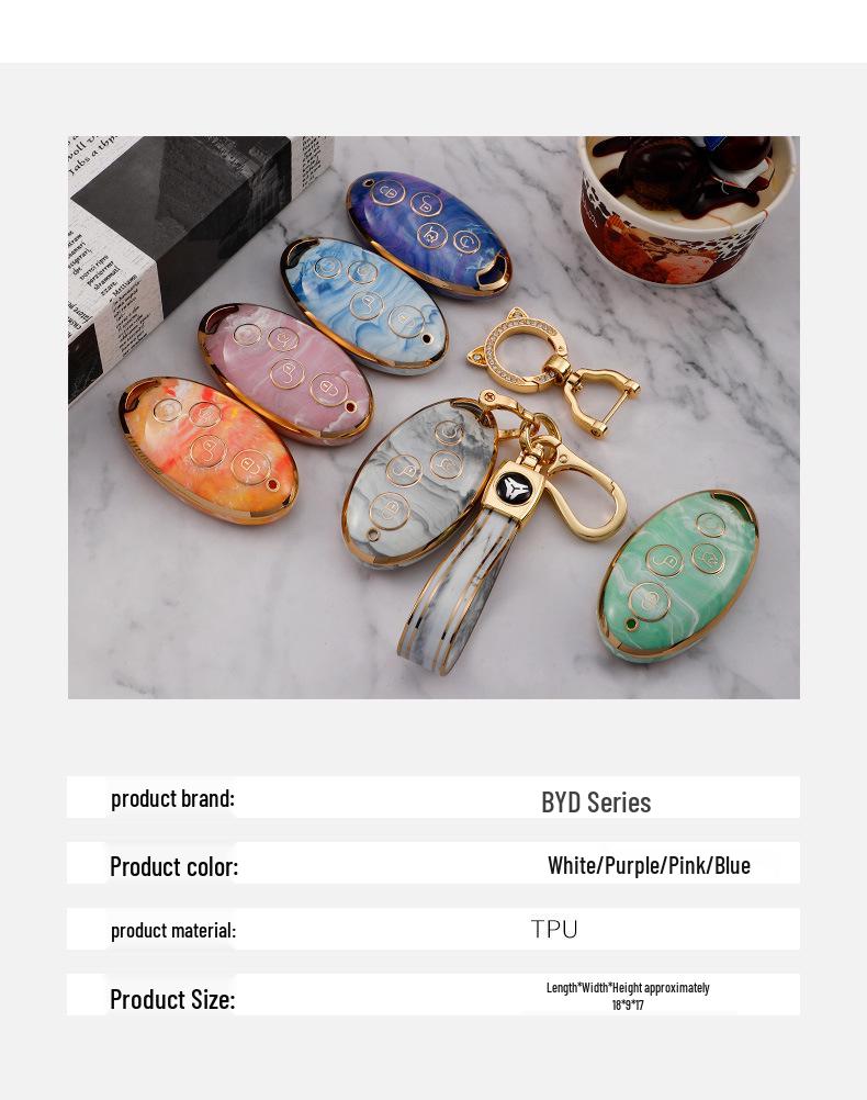 BYD Car Key Case - TPU Full Coverage for Yuan S7, Song Plus, Song Max, Qin Pro