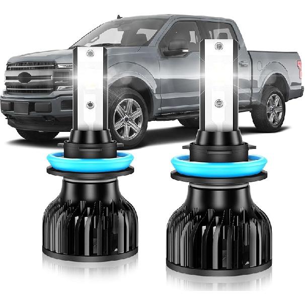 Fit For Ford F150 2015 2016 2017 2018      Low Beam, Super Bright 6000K Cool White Light Bulbs, Plug And Play, Pack Of 2