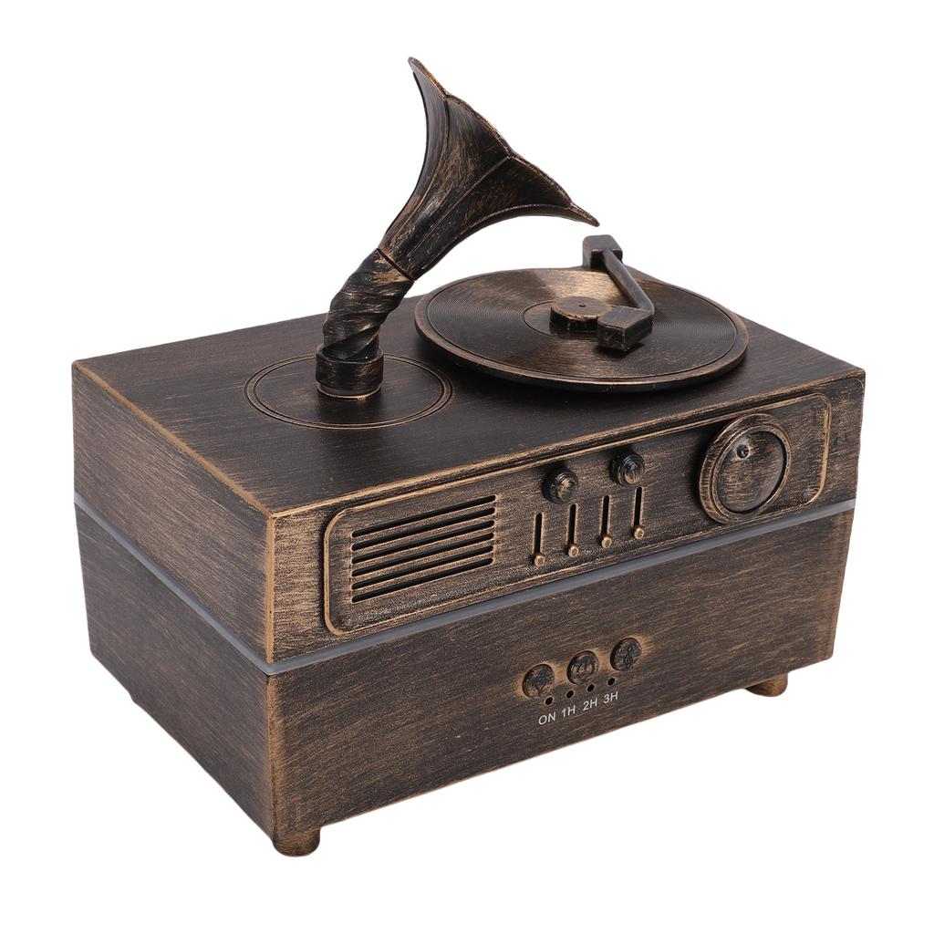 Retro Aromatherapy Humidifier Unique Gramophone   Vintage Oil Diffuser Fragrance Cool Mist Humidifier