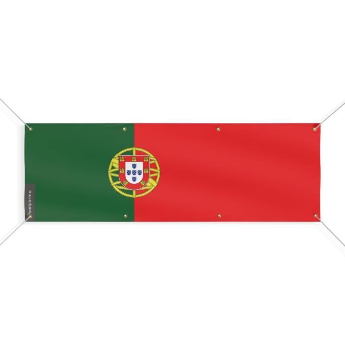 Bannière Drapeau Du Portugal 8 Oeillets 120x360 Cm