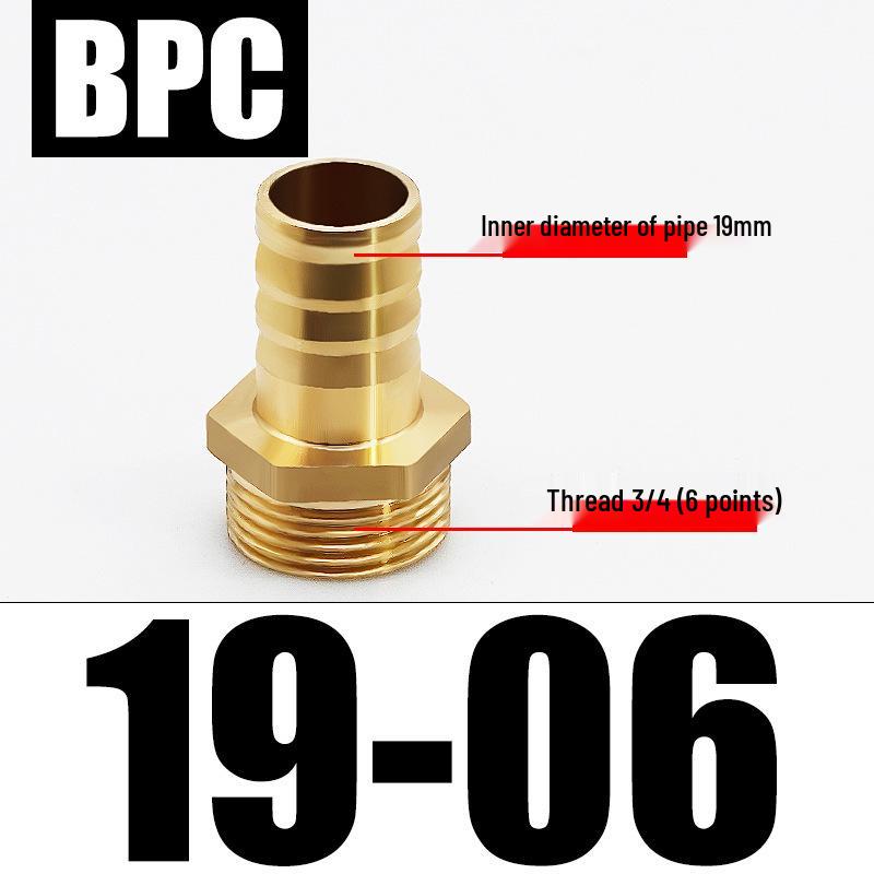 Фитинги с наружной резьбой из цельной меди: Головка-пагода, PC6/8/10, 4-гранная и 6-гранная для водяных/газовых шлангов