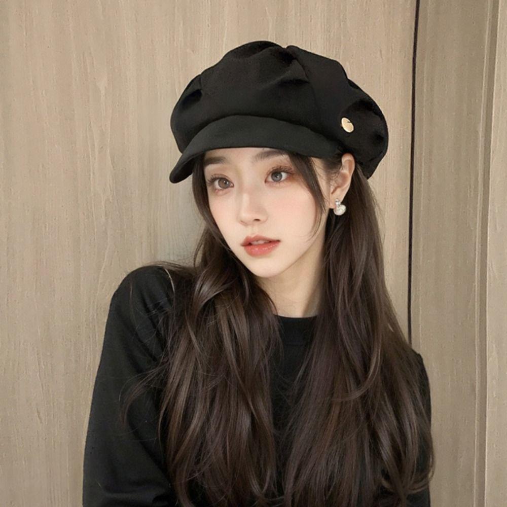 Кепка газетчика Облачный берет Британский стиль Шляпа художника Ретро Восьмиугольная шляпа Путешествие