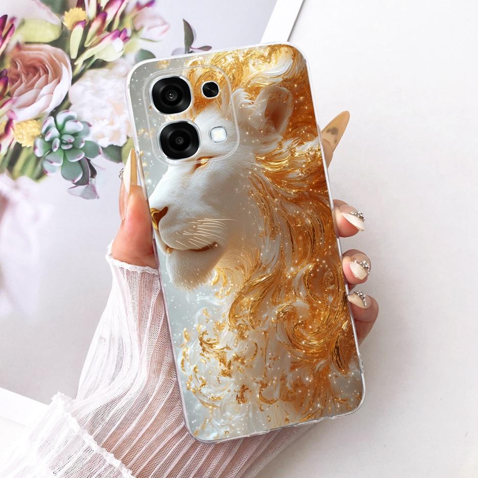Чехол для Oppo A6 Pro 5G CPH2781 Милый Лев Тигр Дракон Роскошный Расписной Чехол Мягкий Тонкий Чехол для Телефона Для Oppo A6 Pro A6Pro 4G Fundas