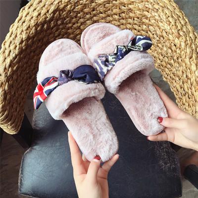 Женские тапочки зимняя обувь плоские милые домашние тапочки женская домашняя обувь меховая теплая мягкая без застежек черные розовые серые женские тапочки