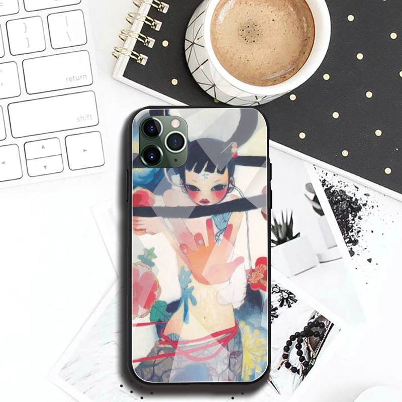 Aya Takano Чехол для телефона Закаленное стекло Для iPhone 13 12 11 Pro Mini XR XS MAX 8 X 7 6S 6 Plus SE 2020 чехол