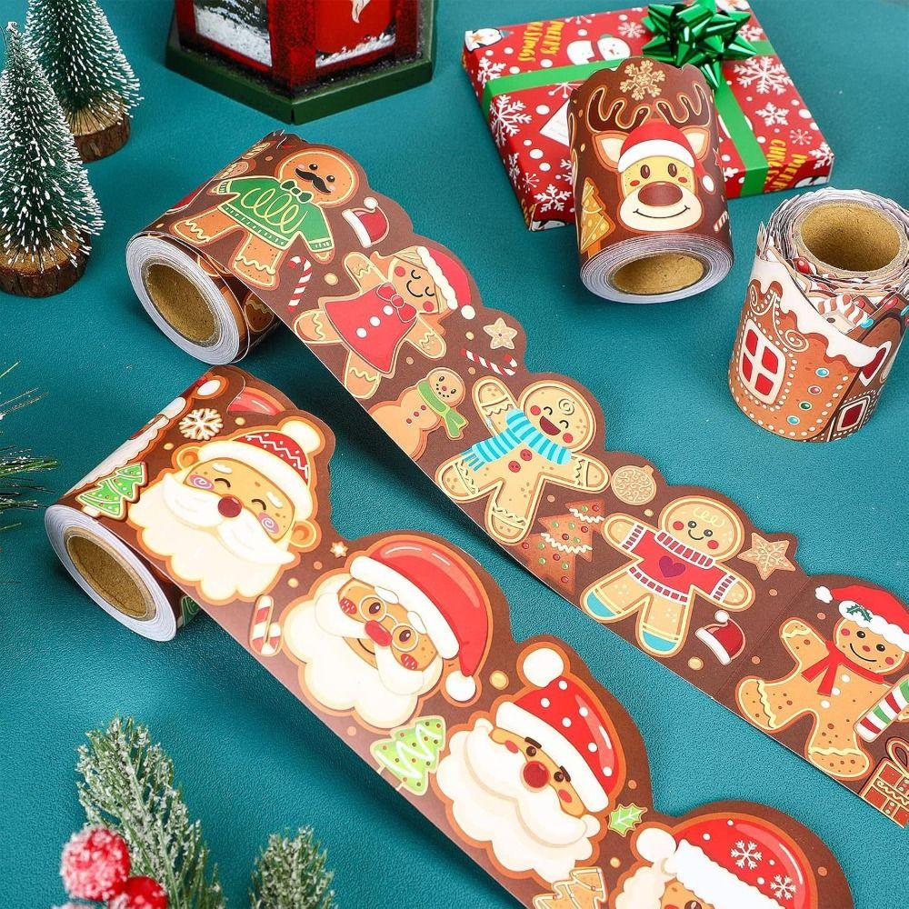 Самоклеящаяся кайма для доски 10 м / 33 фута, бумажная кайма с мультяшным рисунком, украшения для пряничного домика, класс для дошкольников